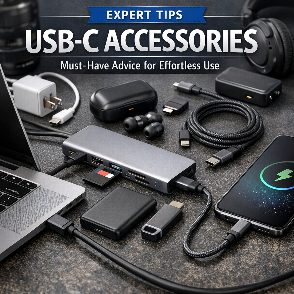 Illustration of Expert Tips USB-C Accessories: Must-Have Advice for Effortless Use