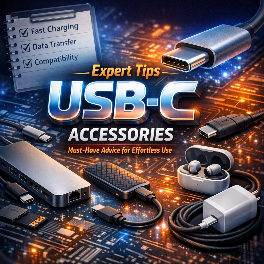 Illustration of Expert Tips USB-C Accessories: Must-Have Advice for Effortless Use