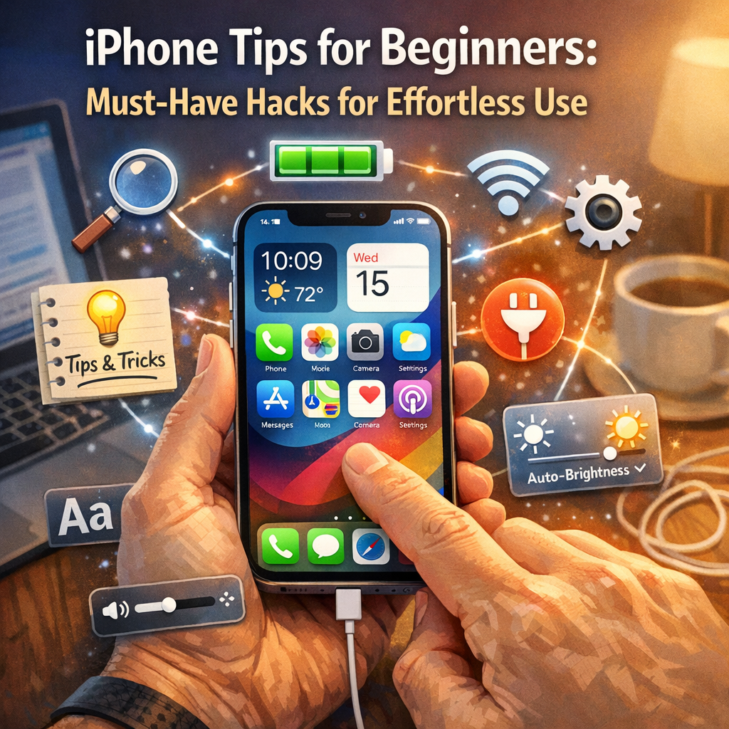 Illustration of iPhone Tips for Beginners: Must-Have Hacks for Effortless Use