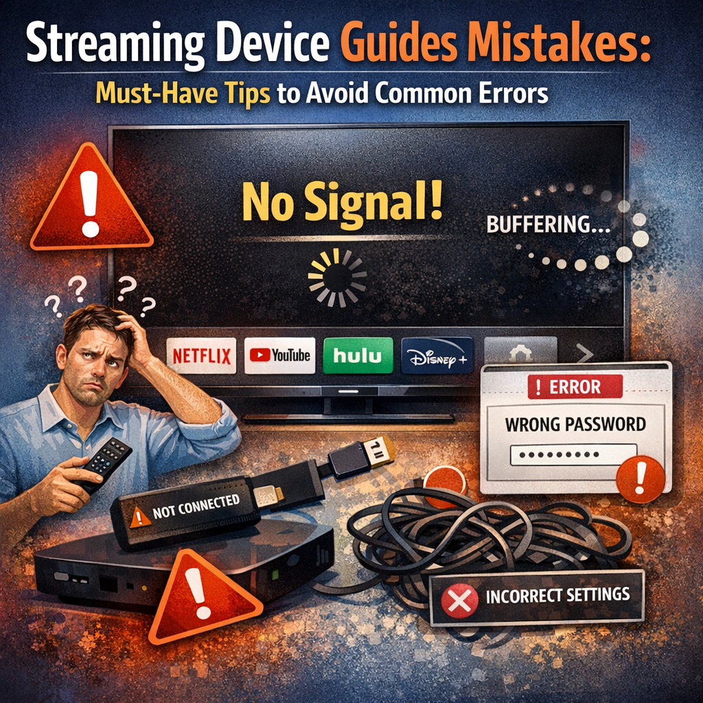 Illustration of Streaming Device Guides Mistakes: Must-Have Tips to Avoid Common Errors