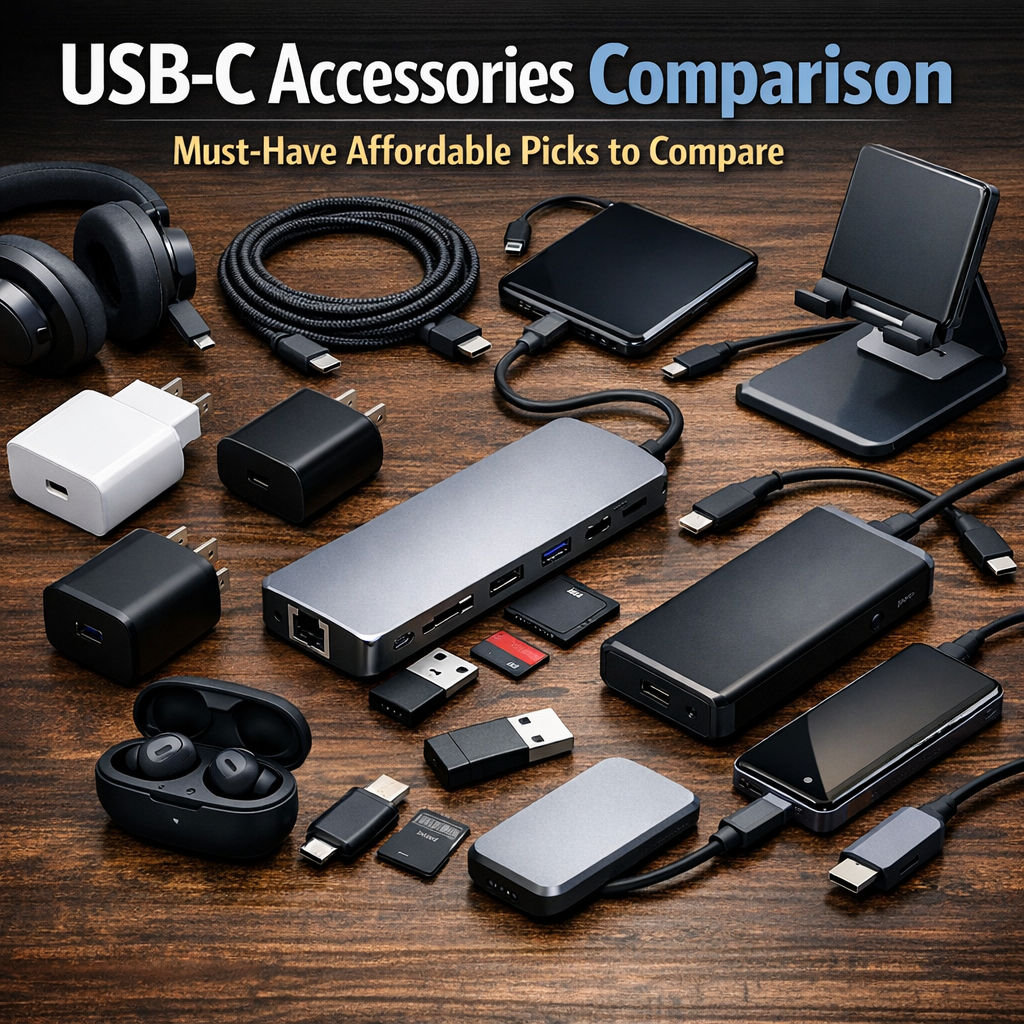 Illustration of USB-C Accessories Comparison: Must-Have Affordable Picks to Compare