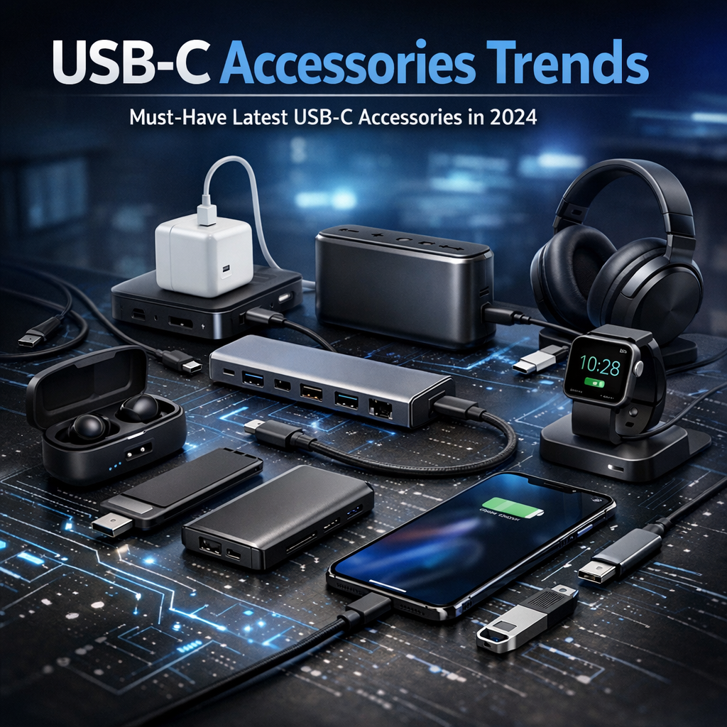 Illustration of USB-C Accessories Trends: Must-Have Latest USB-C Accessories in 2024