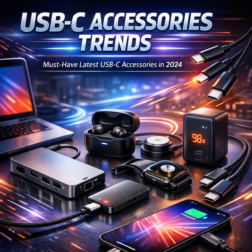 Illustration of USB-C Accessories Trends: Must-Have Latest USB-C Accessories in 2024