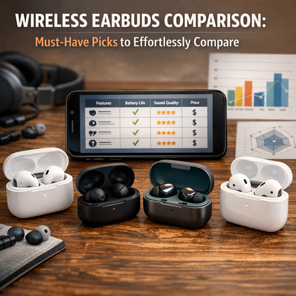 Illustration of Wireless Earbuds Comparison: Must-Have Picks to Effortlessly Compare