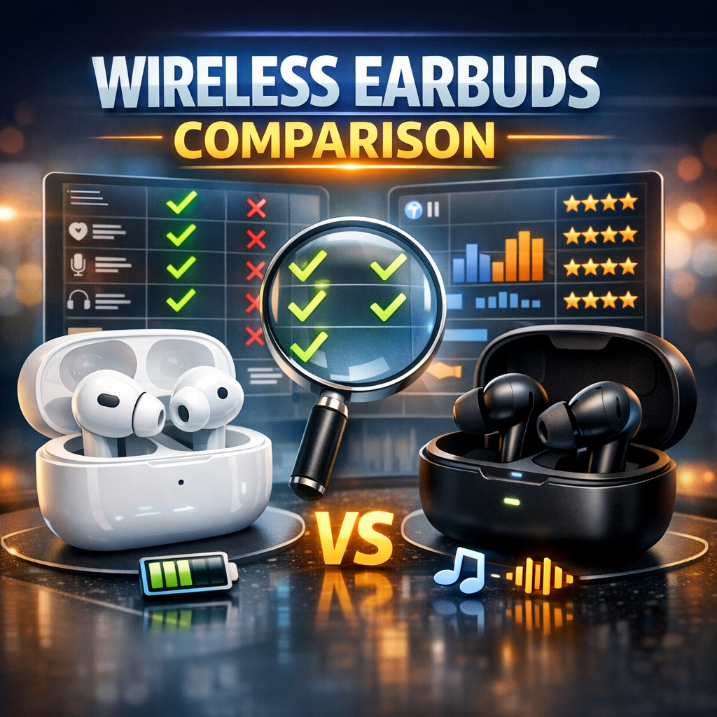Illustration of Wireless Earbuds Comparison: Must-Have Picks to Effortlessly Compare
