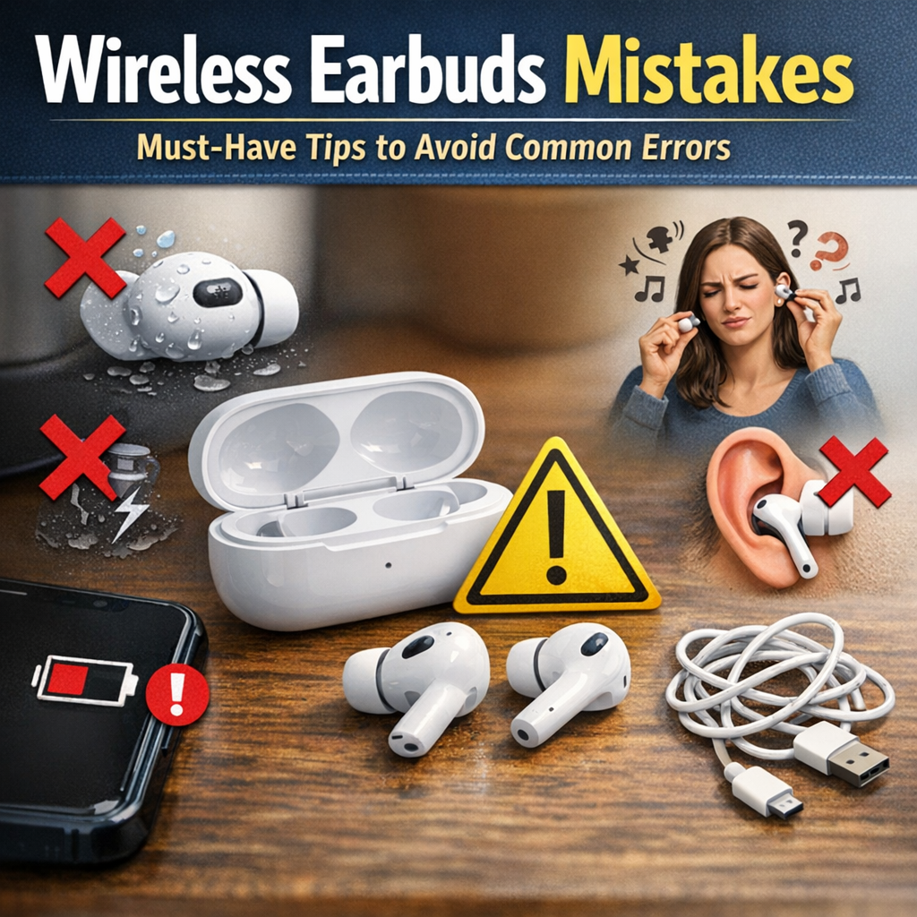 Illustration of Wireless Earbuds Mistakes: Must-Have Tips to Avoid Common Errors