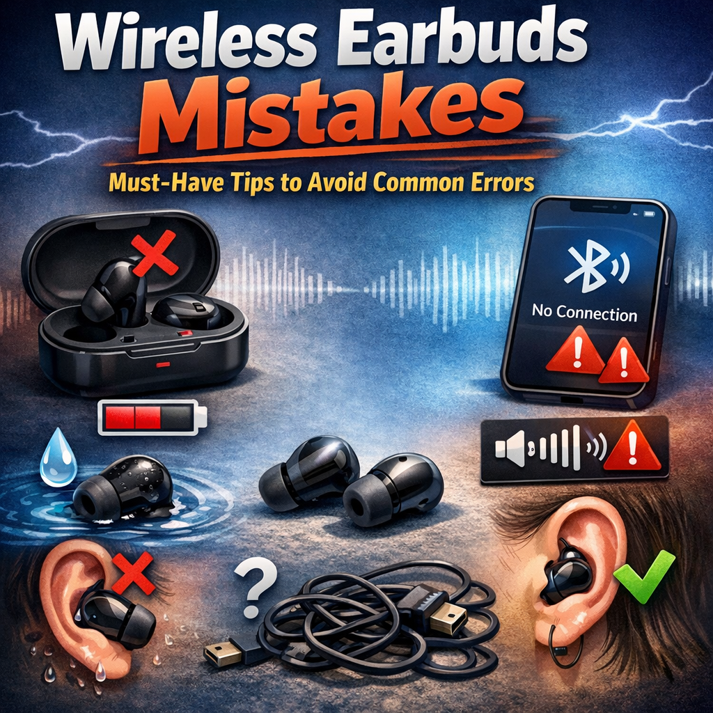 Illustration of Wireless Earbuds Mistakes: Must-Have Tips to Avoid Common Errors